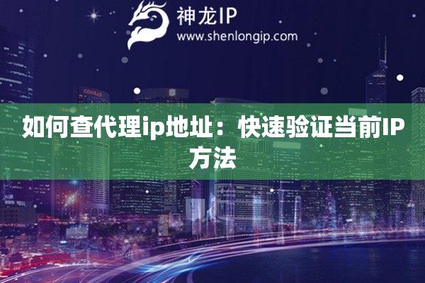 如何查代理ip地址：快速驗證當前IP方法