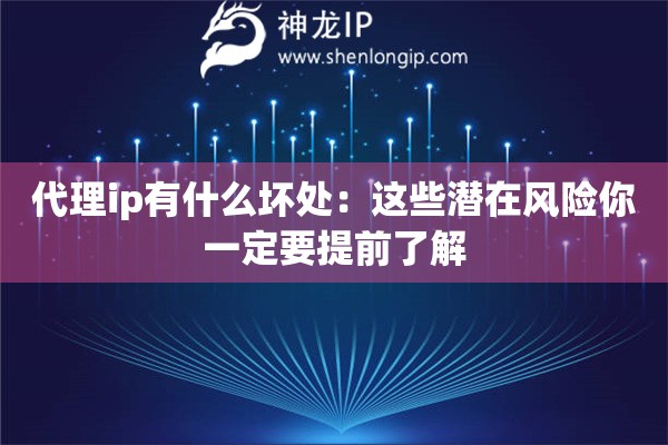 代理ip有什么壞處：這些潛在風(fēng)險(xiǎn)你一定要提前了解