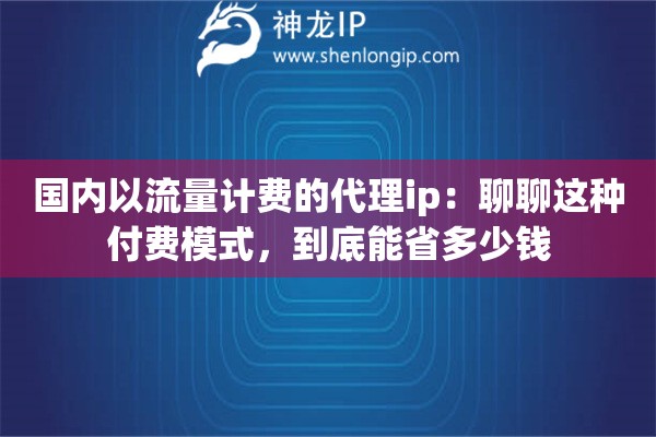 國內(nèi)以流量計(jì)費(fèi)的代理ip：聊聊這種付費(fèi)模式，到底能省多少錢