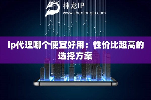 ip代理哪個便宜好用：性價比超高的選擇方案