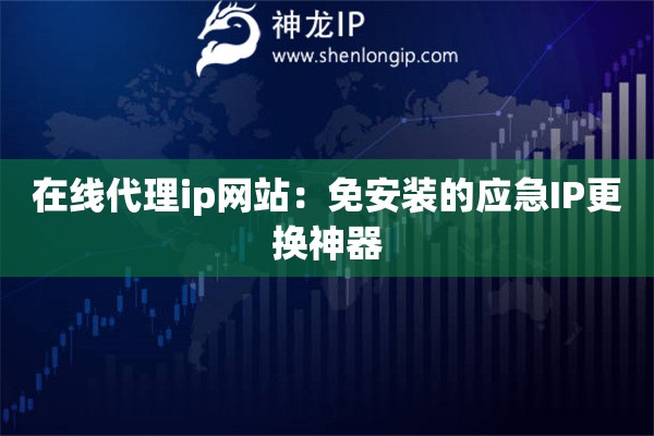 在線代理ip網(wǎng)站：免安裝的應急IP更換神器