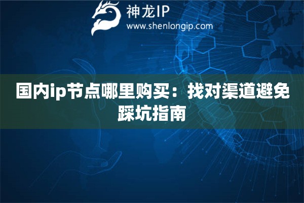 國內(nèi)ip節(jié)點哪里購買：找對渠道避免踩坑指南