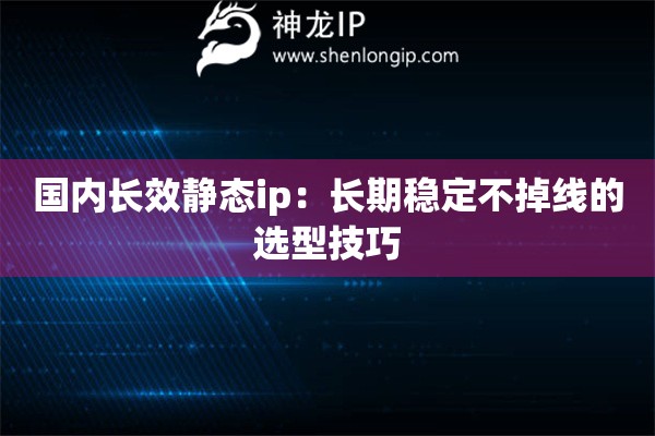 國內長效靜態(tài)ip：長期穩(wěn)定不掉線的選型技巧