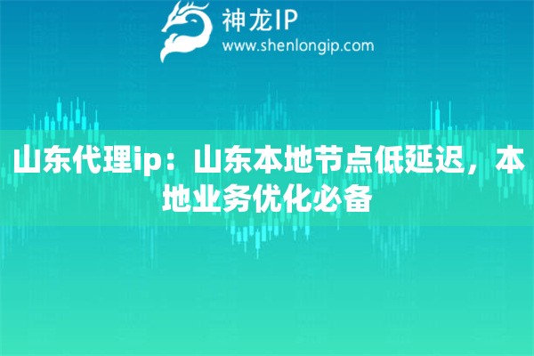 山東代理ip：山東本地節(jié)點低延遲，本地業(yè)務(wù)優(yōu)化必備