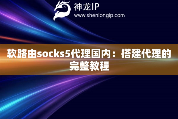 軟路由socks5代理國內(nèi)：搭建代理的完整教程