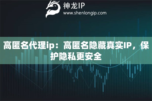 高匿名代理ip：高匿名隱藏真實(shí)IP，保護(hù)隱私更安全