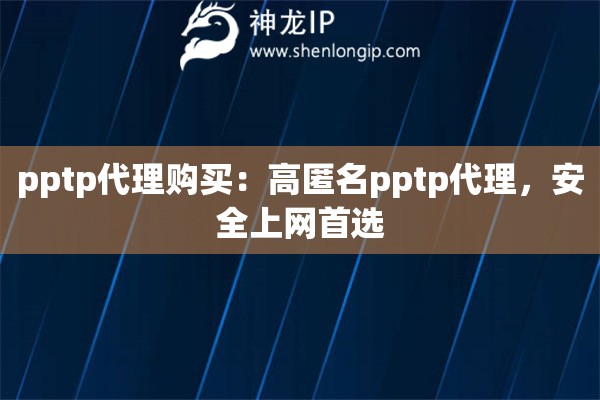pptp代理購買：高匿名pptp代理，安全上網(wǎng)首選