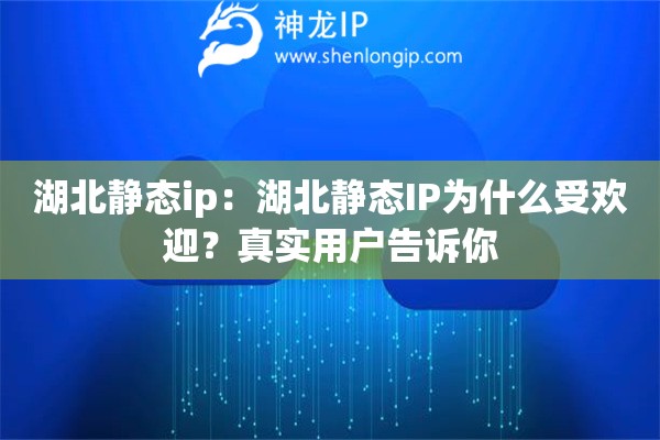 湖北靜態(tài)ip：湖北靜態(tài)IP為什么受歡迎？真實(shí)用戶告訴你