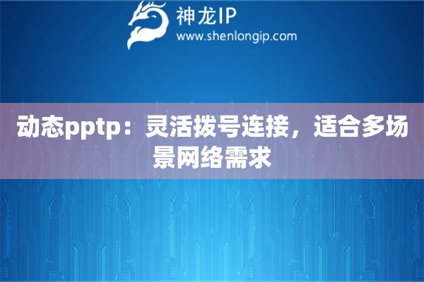 動(dòng)態(tài)pptp：靈活撥號(hào)連接，適合多場(chǎng)景網(wǎng)絡(luò)需求