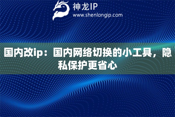 國內(nèi)改ip：國內(nèi)網(wǎng)絡(luò)切換的小工具，隱私保護更省心