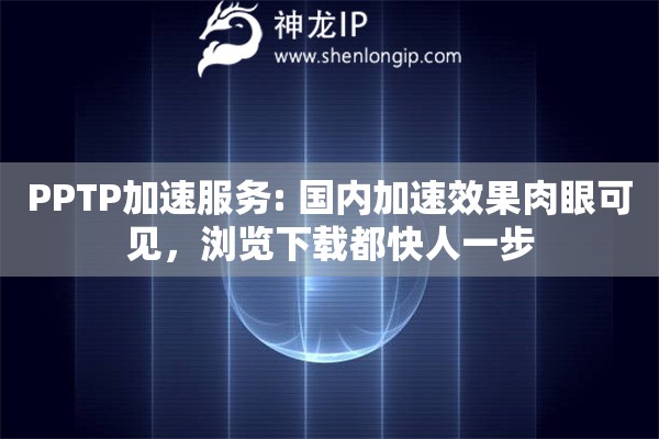 PPTP加速服務(wù): 國內(nèi)加速效果肉眼可見，瀏覽下載都快人一步