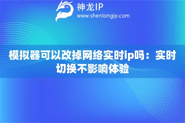 模擬器可以改掉網(wǎng)絡(luò)實時ip嗎：實時切換不影響體驗