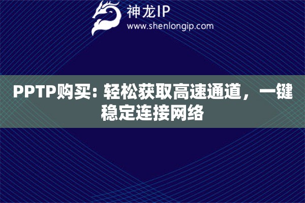 PPTP購(gòu)買: 輕松獲取高速通道，一鍵穩(wěn)定連接網(wǎng)絡(luò)