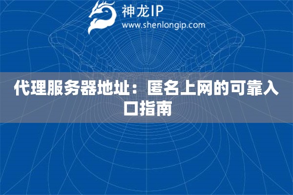代理服務(wù)器地址：匿名上網(wǎng)的可靠入口指南