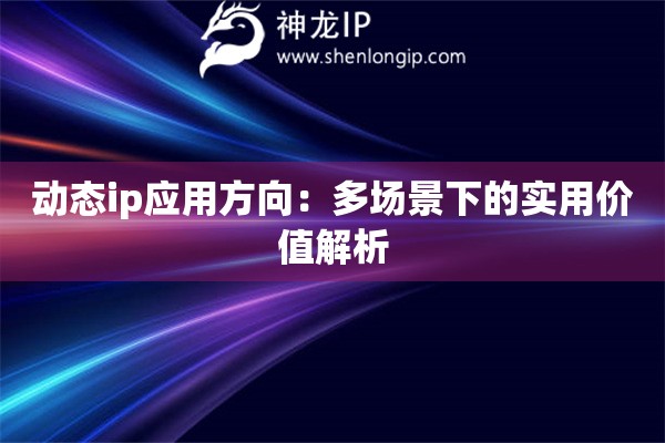 動(dòng)態(tài)ip應(yīng)用方向：多場(chǎng)景下的實(shí)用價(jià)值解析