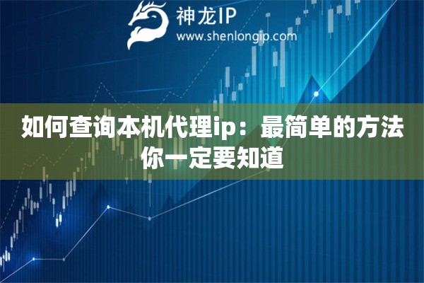 如何查詢本機(jī)代理ip：最簡單的方法你一定要知道