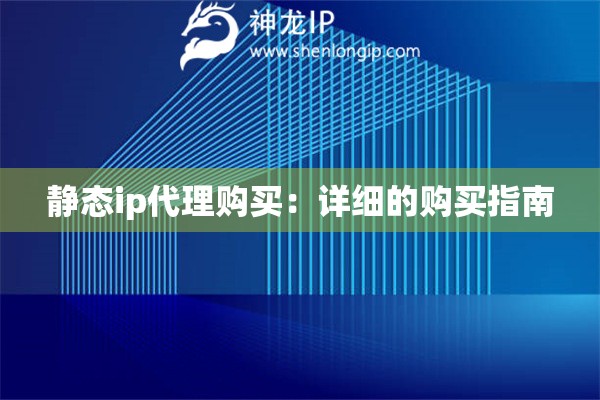 靜態(tài)ip代理購(gòu)買(mǎi)：詳細(xì)的購(gòu)買(mǎi)指南