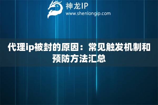 代理ip被封的原因：常見觸發(fā)機制和預(yù)防方法匯總
