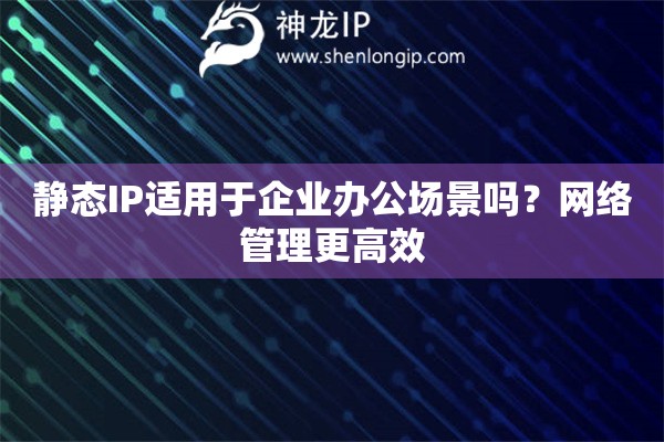 靜態(tài)IP適用于企業(yè)辦公場(chǎng)景嗎？網(wǎng)絡(luò)管理更高效