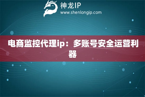 電商監(jiān)控代理ip：多賬號安全運營利器