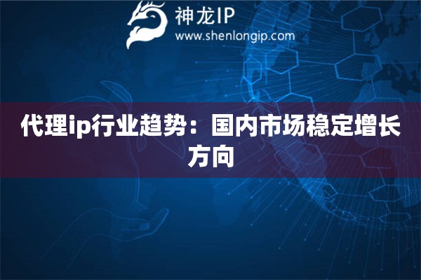 代理ip行業(yè)趨勢(shì)：國(guó)內(nèi)市場(chǎng)穩(wěn)定增長(zhǎng)方向