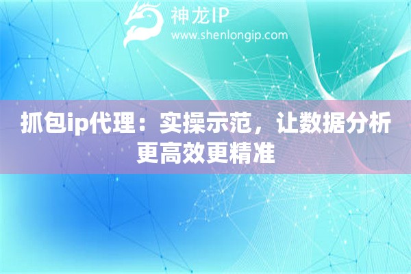 抓包ip代理：實(shí)操示范，讓數(shù)據(jù)分析更高效更精準(zhǔn)