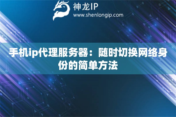 手機(jī)ip代理服務(wù)器：隨時(shí)切換網(wǎng)絡(luò)身份的簡(jiǎn)單方法