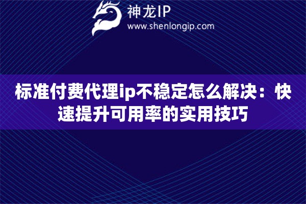 標(biāo)準(zhǔn)付費(fèi)代理ip不穩(wěn)定怎么解決：快速提升可用率的實(shí)用技巧