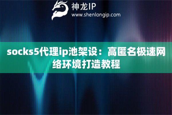 socks5代理ip池架設(shè)：高匿名極速網(wǎng)絡(luò)環(huán)境打造教程