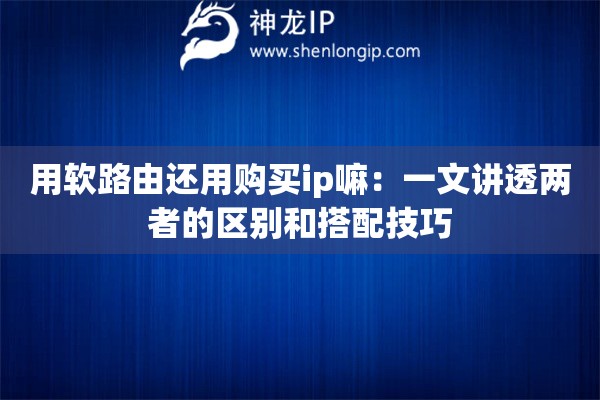 用軟路由還用購(gòu)買ip嘛：一文講透兩者的區(qū)別和搭配技巧