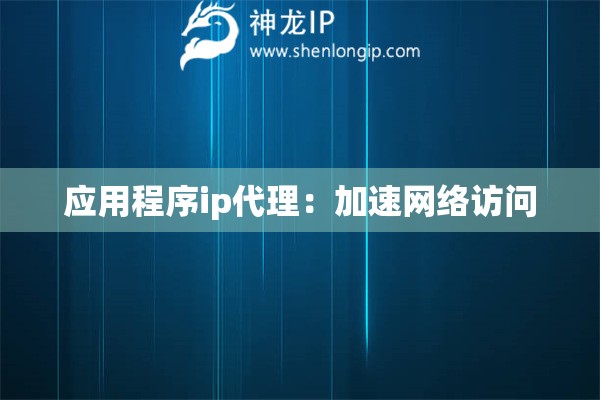 應(yīng)用程序ip代理：加速網(wǎng)絡(luò)訪問