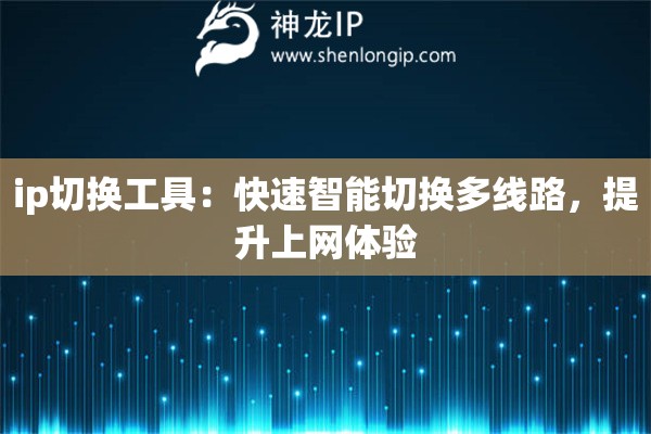 ip切換工具：快速智能切換多線路，提升上網(wǎng)體驗