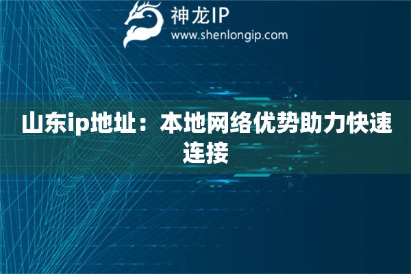 山東ip地址：本地網(wǎng)絡(luò)優(yōu)勢助力快速連接