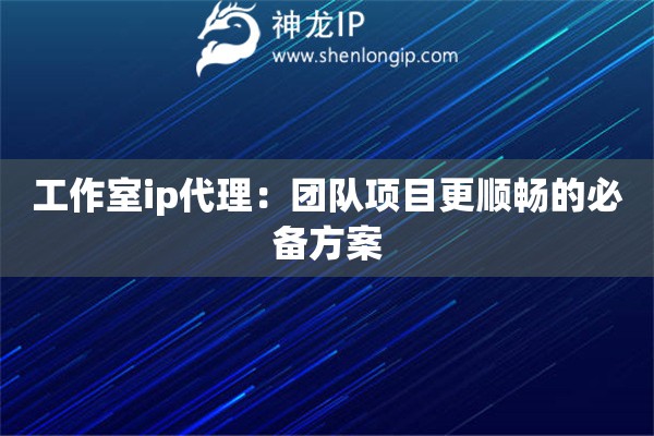 工作室ip代理：團(tuán)隊(duì)項(xiàng)目更順暢的必備方案
