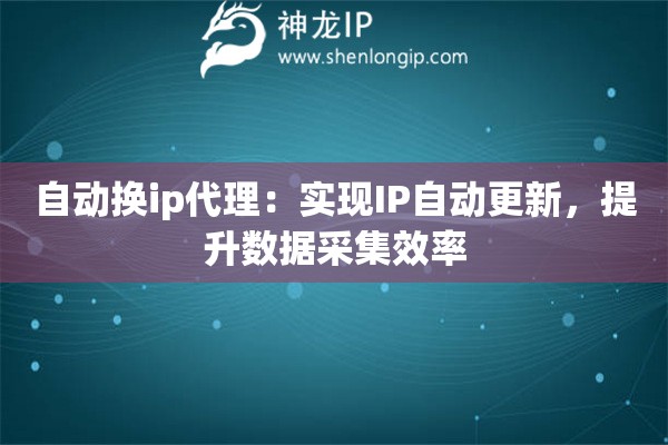 自動換ip代理：實現(xiàn)IP自動更新，提升數(shù)據(jù)采集效率