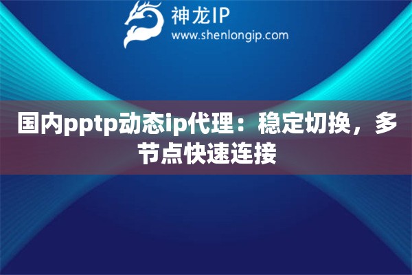 國(guó)內(nèi)pptp動(dòng)態(tài)ip代理：穩(wěn)定切換，多節(jié)點(diǎn)快速連接