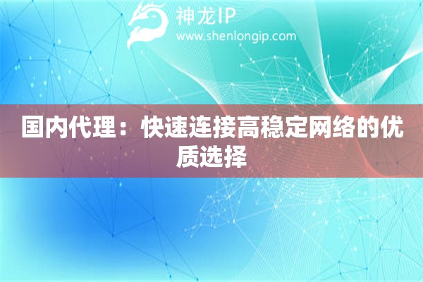 國(guó)內(nèi)代理：快速連接高穩(wěn)定網(wǎng)絡(luò)的優(yōu)質(zhì)選擇