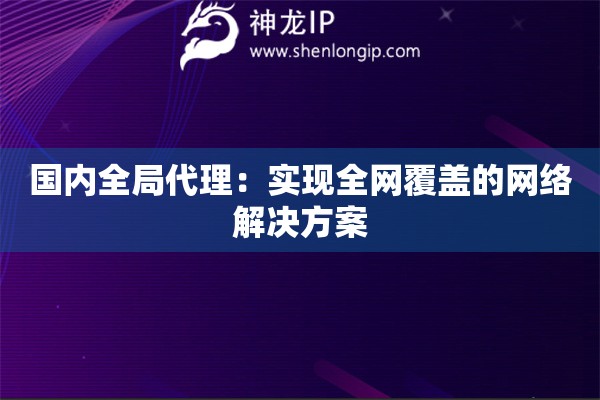 國內(nèi)全局代理：實(shí)現(xiàn)全網(wǎng)覆蓋的網(wǎng)絡(luò)解決方案