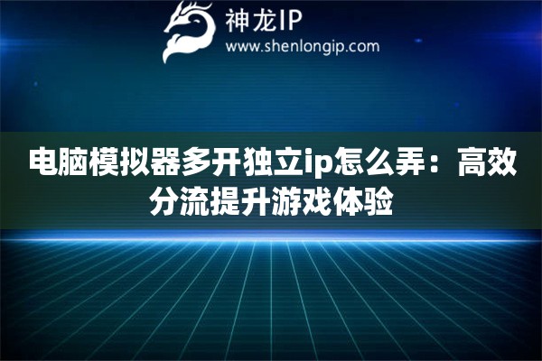 電腦模擬器多開獨(dú)立ip怎么弄：高效分流提升游戲體驗