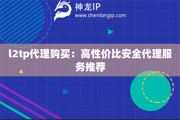 l2tp代理購買：高性價(jià)比安全代理服務(wù)推薦