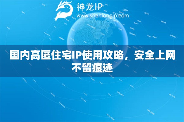 國內(nèi)高匿住宅IP使用攻略，安全上網(wǎng)不留痕跡