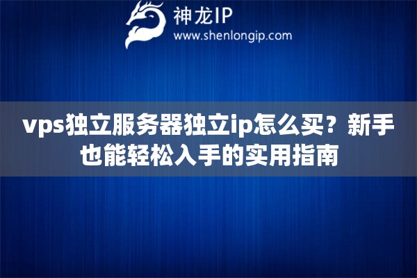 vps獨(dú)立服務(wù)器獨(dú)立ip怎么買？新手也能輕松入手的實(shí)用指南