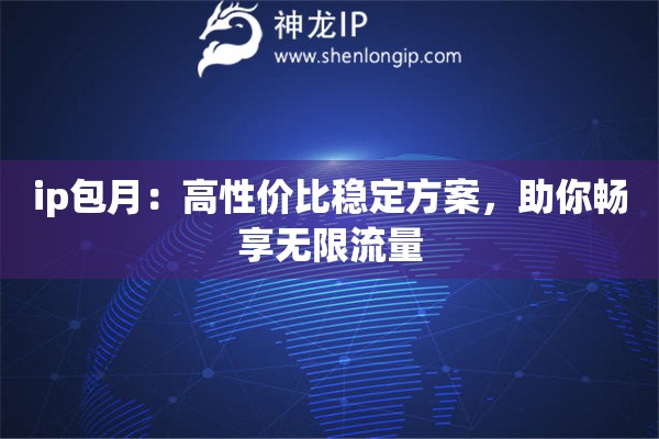ip包月：高性價比穩(wěn)定方案，助你暢享無限流量