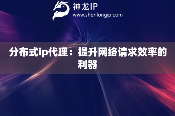 分布式ip代理：提升網(wǎng)絡(luò)請求效率的利器
