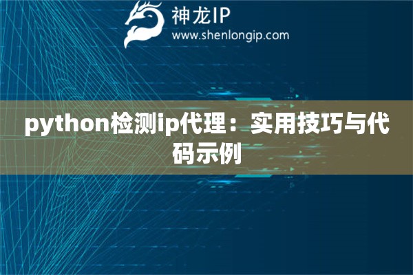 python檢測ip代理：實用技巧與代碼示例