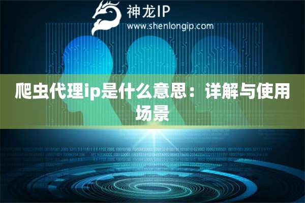 爬蟲(chóng)代理ip是什么意思：詳解與使用場(chǎng)景