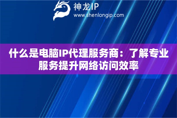什么是電腦IP代理服務(wù)商：了解專業(yè)服務(wù)提升網(wǎng)絡(luò)訪問效率